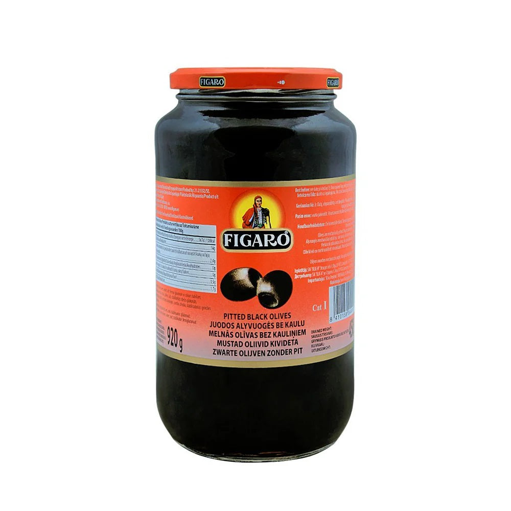 Figaro Olives Black Pitted 920g