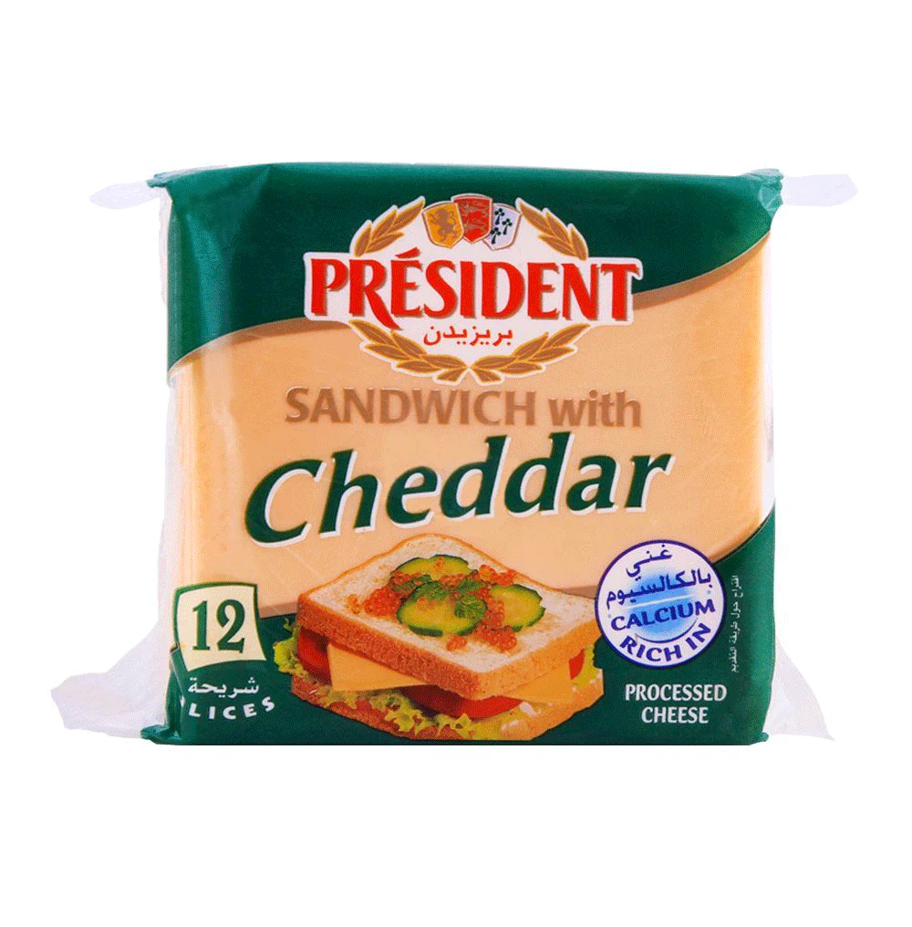 President Cheese Sandwich Cheddar 12s 200gm
