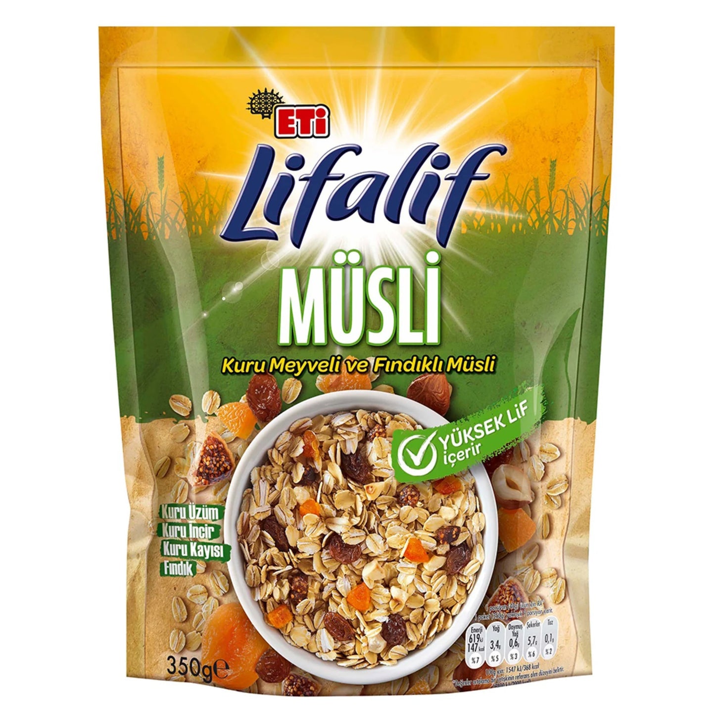 Eti Lifalif Dried Fruits & Hazelnut Muesli 350 G