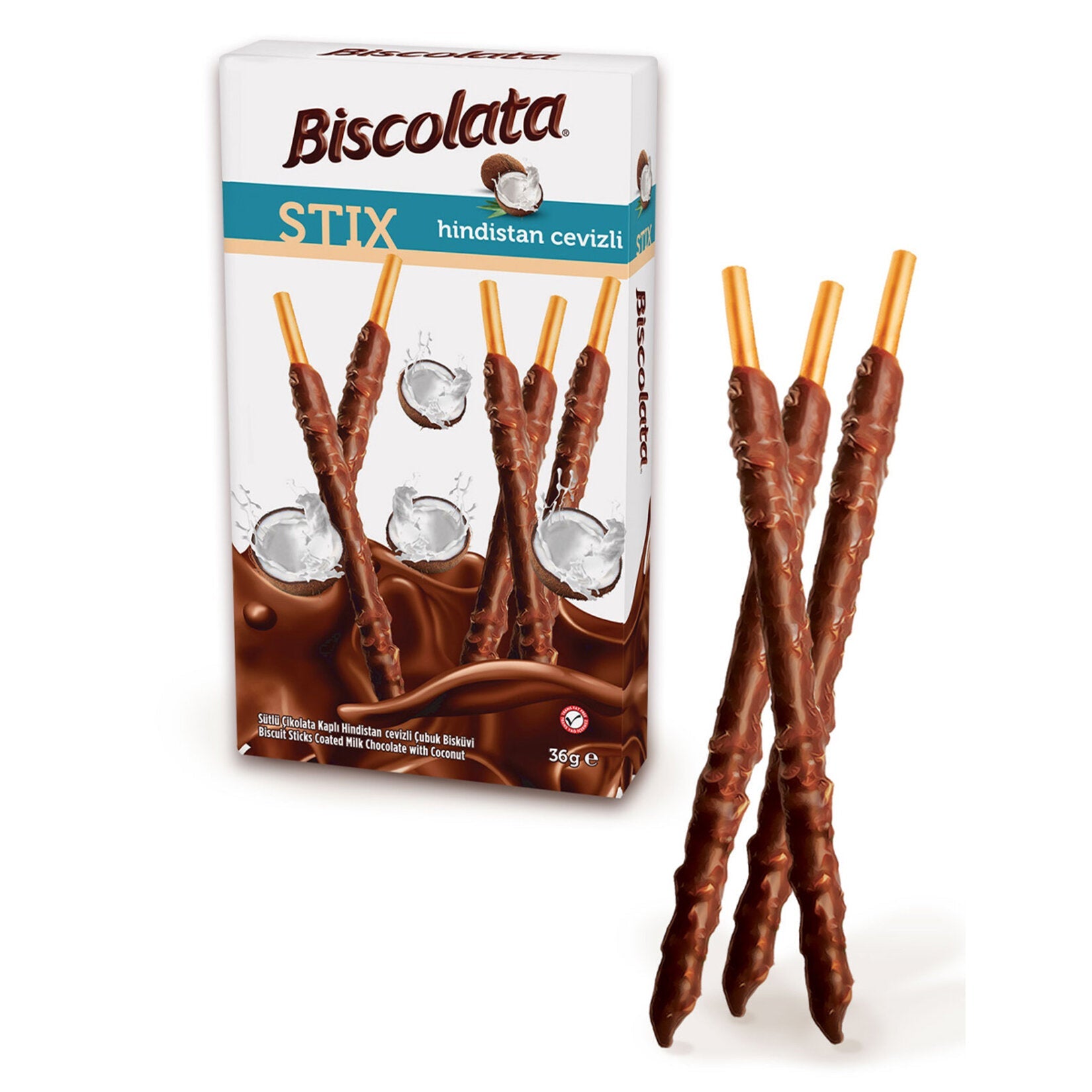 Biscolata Stix with Coconut 36 Gm SF Traders