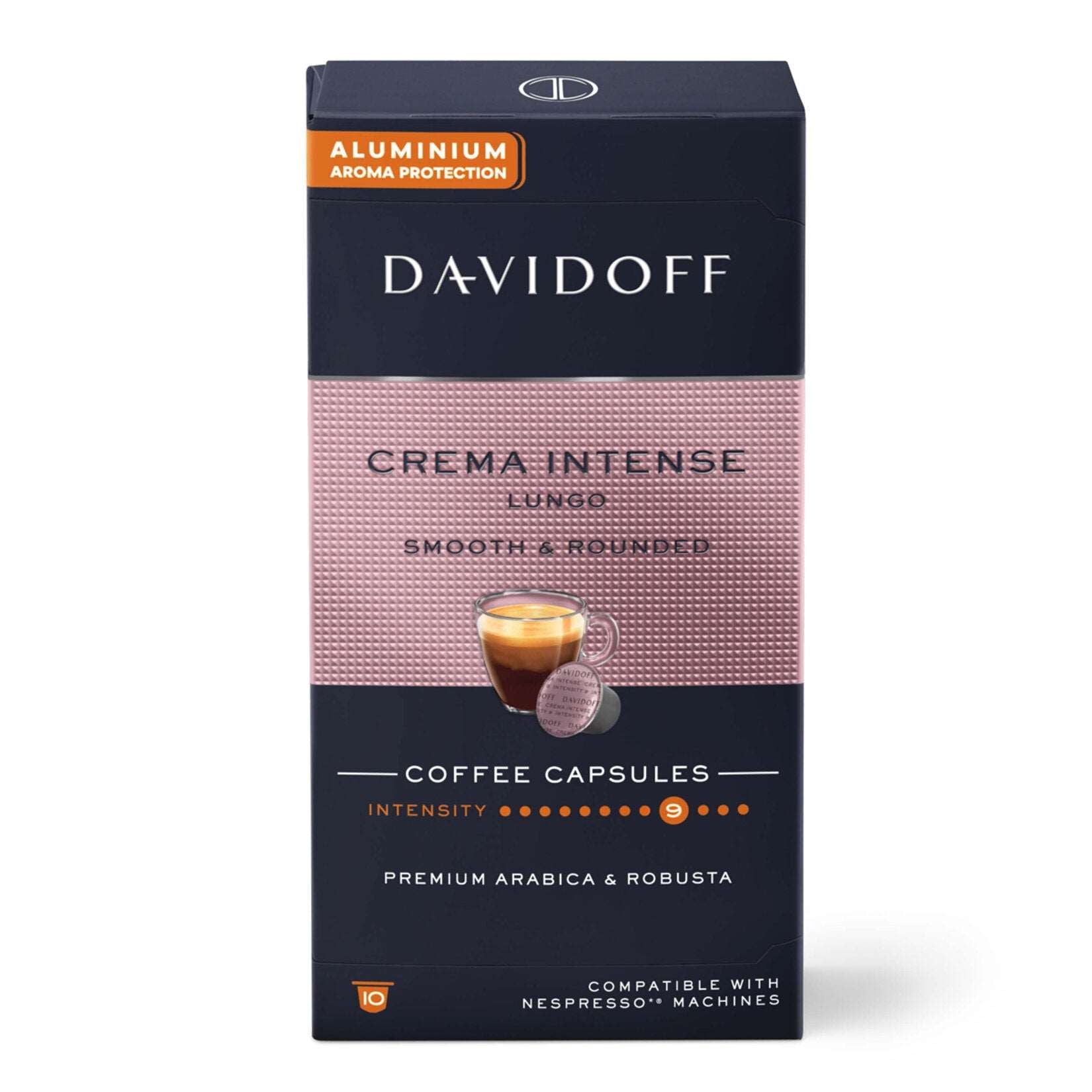 Davidoff Crema Intense Lungo Capsule Brown 10 Pcs 55GM SF Traders