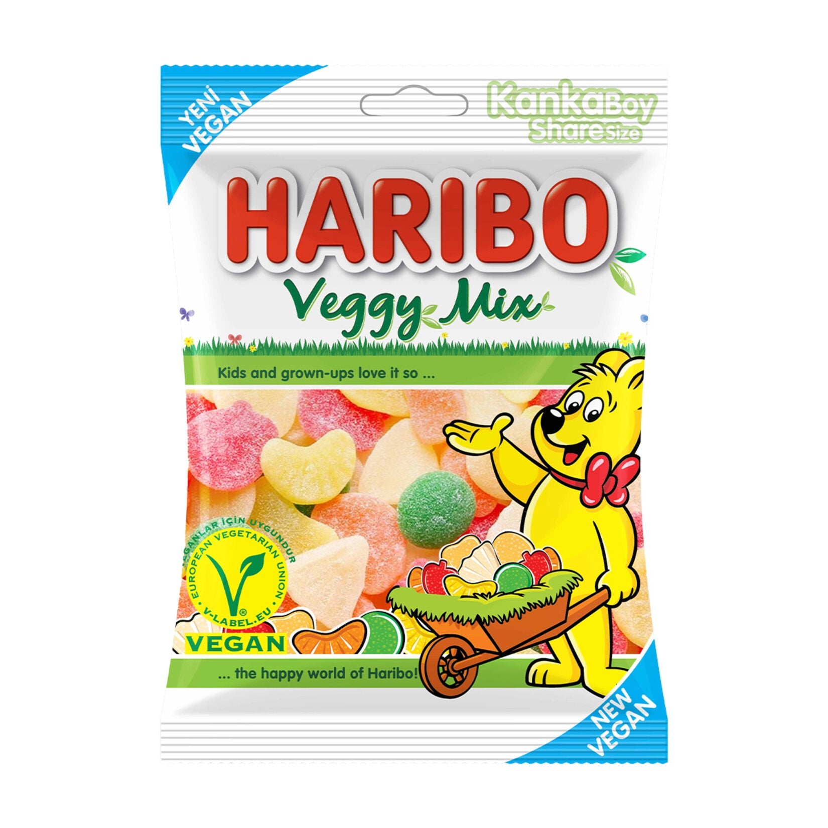 Haribo Veggy Mix Fruit Flavored Soft Candy 80 Gm SF Traders