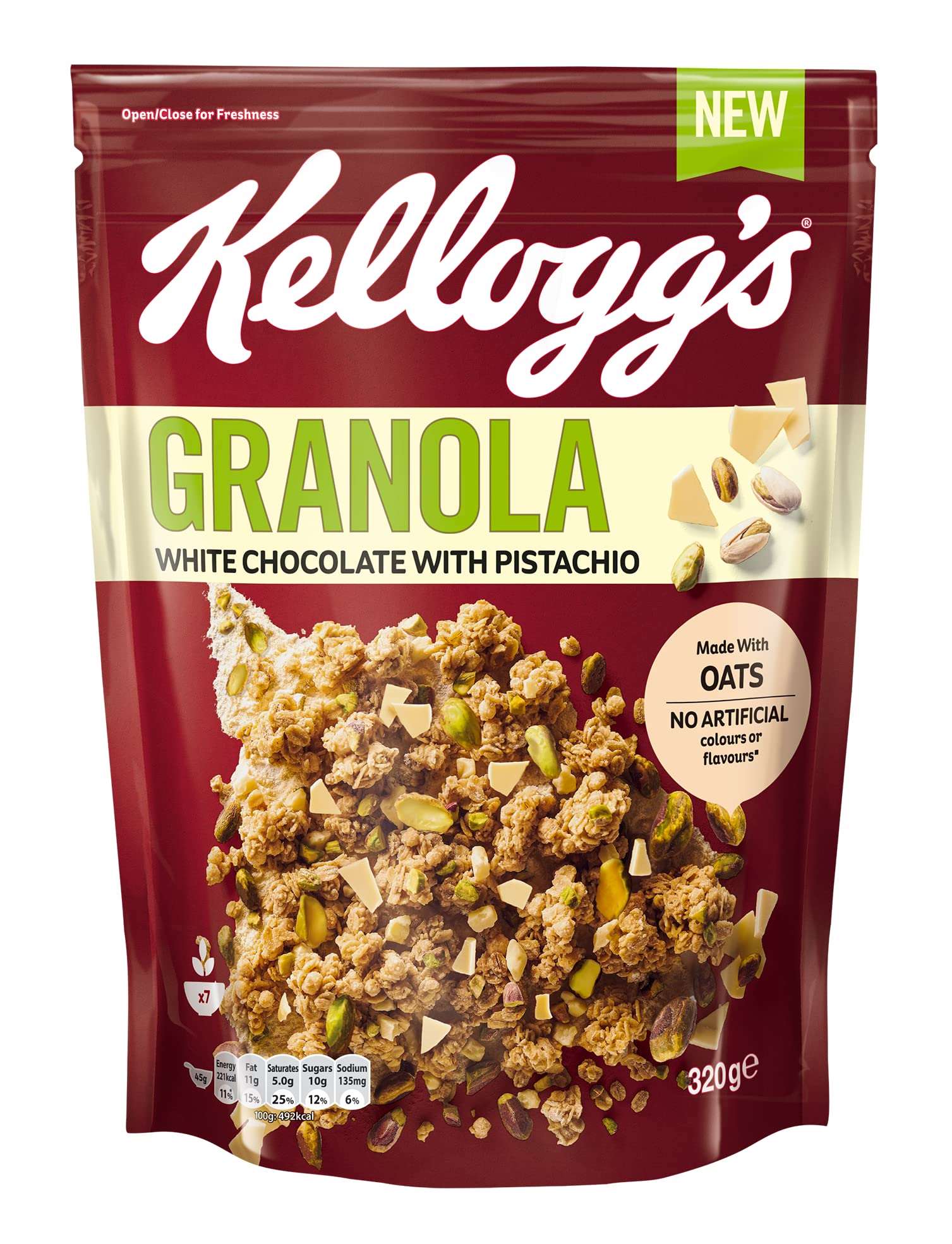 Kellogg's® Granola with White Chocolate Chips and Pistachio SF Traders