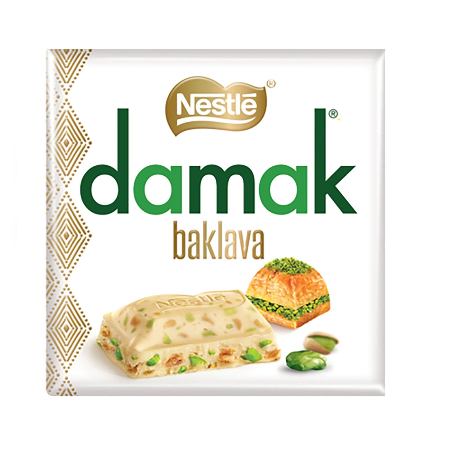 Nestle Damak Baklava Pistachio Baklava with White Chocolate 60 Gm