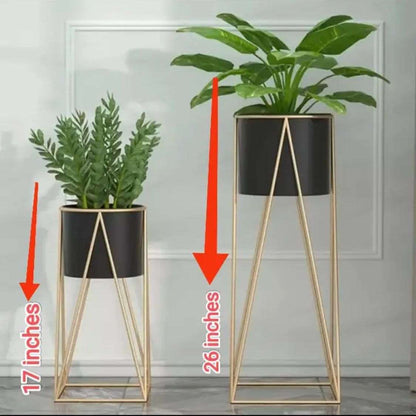 Planters - Planters Pot - Planters Pots flower stand - 2 Metal Plant Flower Floor Stand- Modern Planters Flower Pots - Flower Stands SF Traders