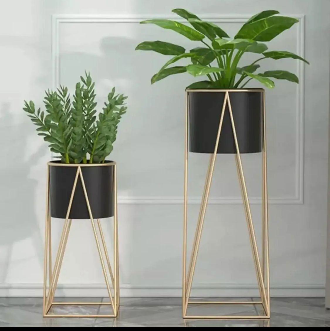 Planters - Planters Pot - Planters Pots flower stand - 2 Metal Plant Flower Floor Stand- Modern Planters Flower Pots - Flower Stands SF Traders