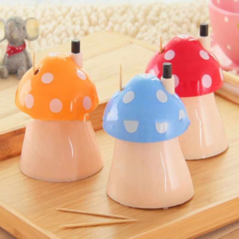 Toothpick Holder Automatic Plastic Mushroom Shape SF Traders