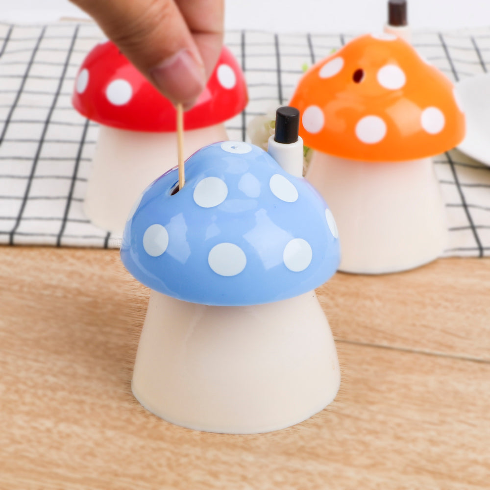 Toothpick Holder Automatic Plastic Mushroom Shape SF Traders