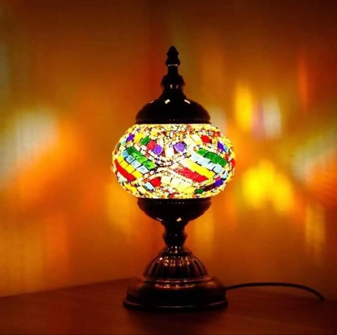 Turkish Mosaic Table Lamps Bar Stained Glass Stand Light SF Traders