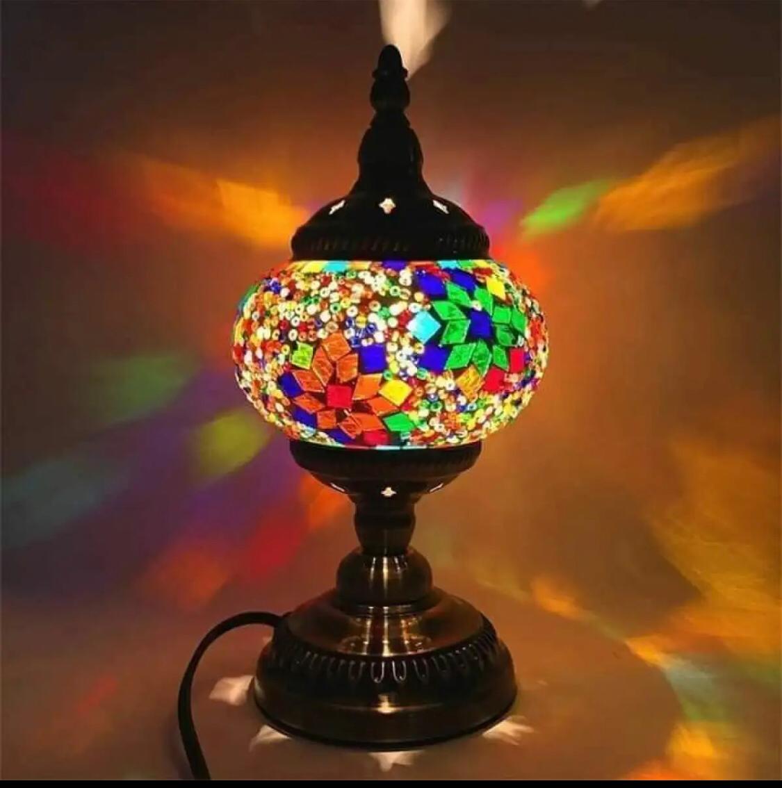 Turkish Mosaic Table Lamps Bar Stained Glass Stand Light SF Traders