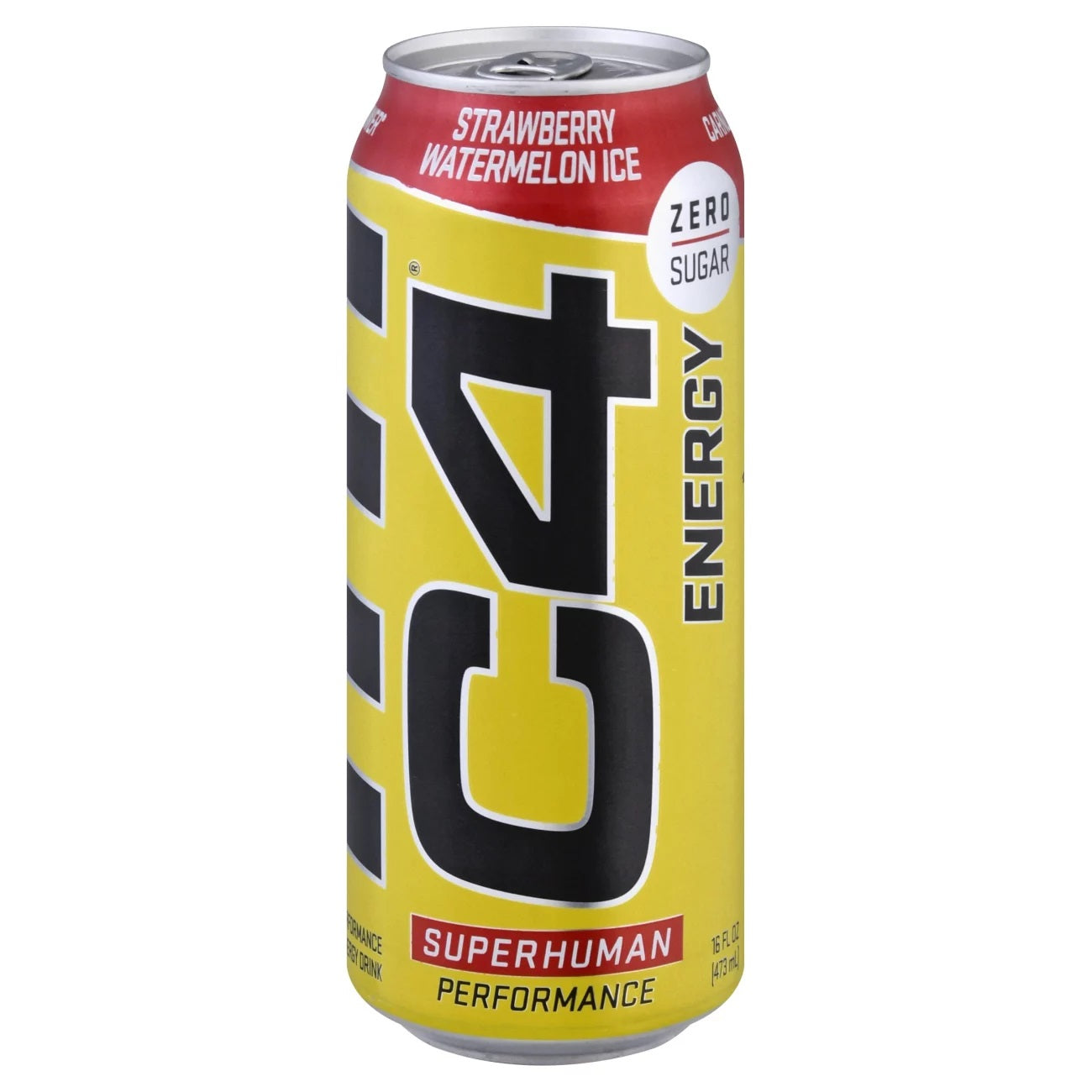 C4 Strawberry Watermelon Ice Zero Sugar Energy Drink Can 473ml