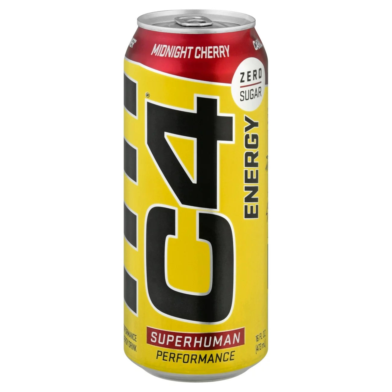 C4 Midnight Cherry Zero Sugar Energy Drink Can 473ml