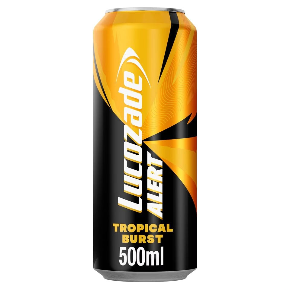 Lucozade Alert Tropical Brust Energy Drink Can 500ml