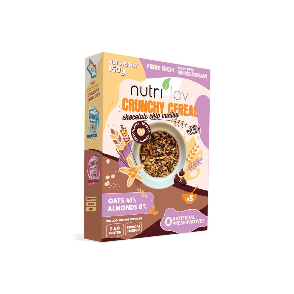 Nutri Lov Crunchy Cereal Chocolate Chip Vanilla 150g