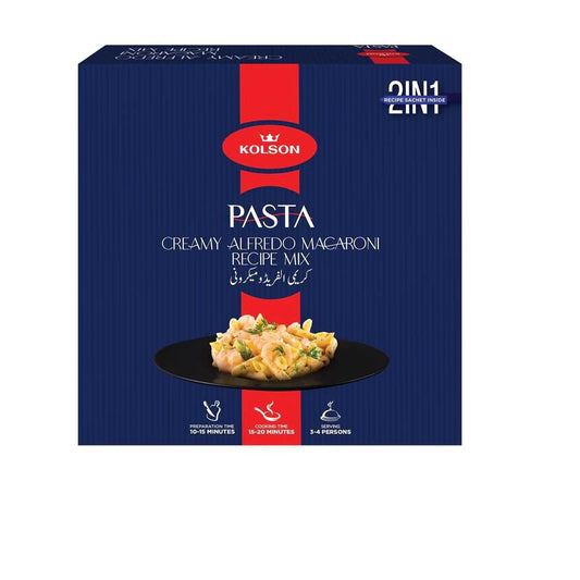 Kolson New Pasta Recipe Pack Creamy Alfredo Macaroni 250gm