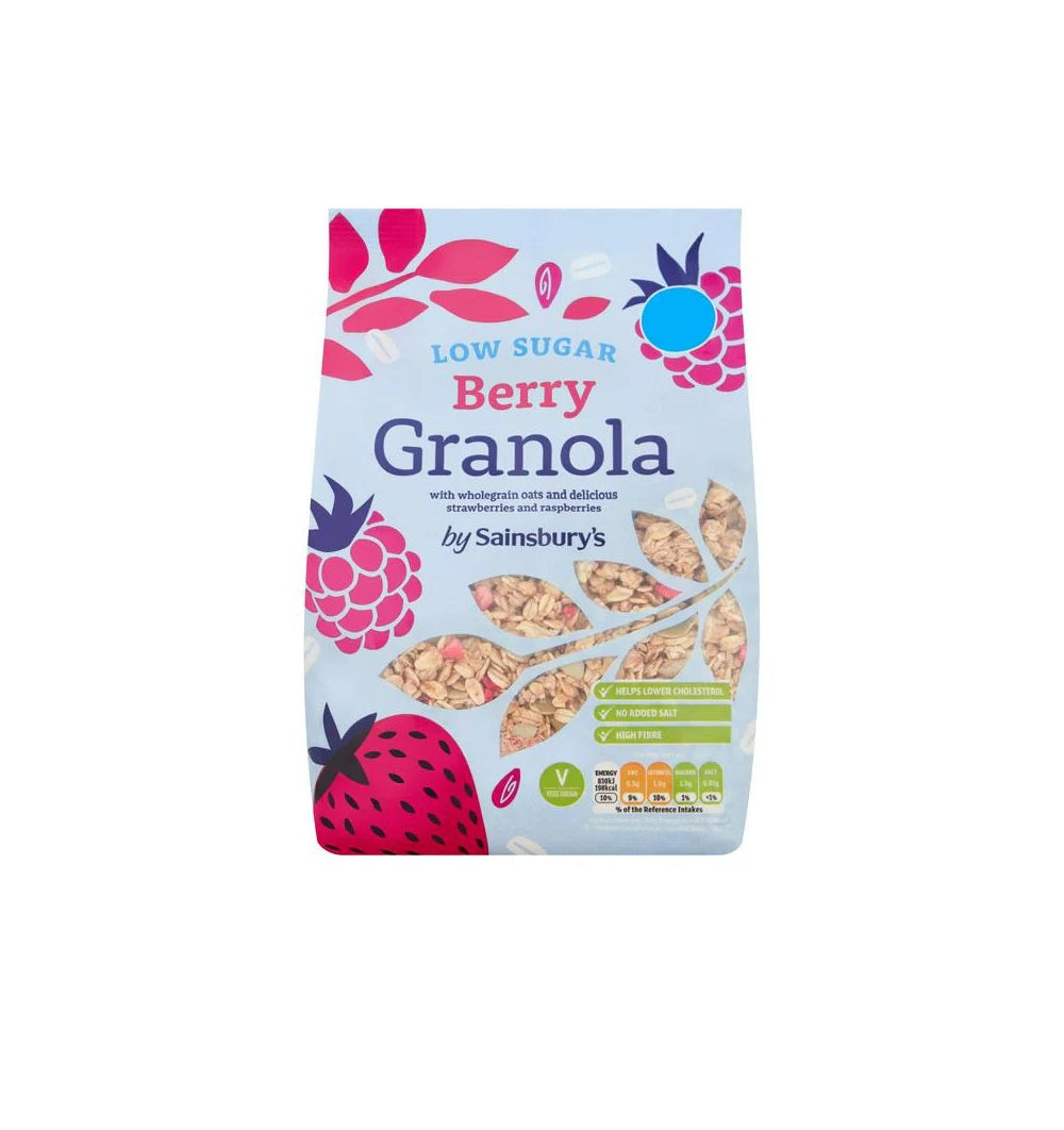 Sainbury's Berry Low Sugar Granola 500g