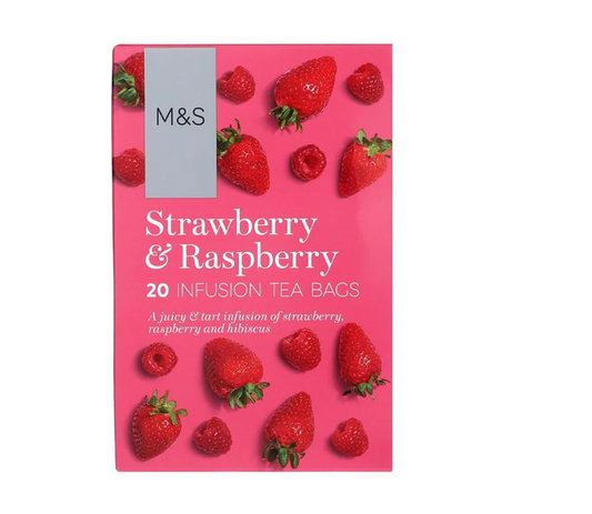 M&s Strawberry & Raspberry Infusion Tea Bags 20s