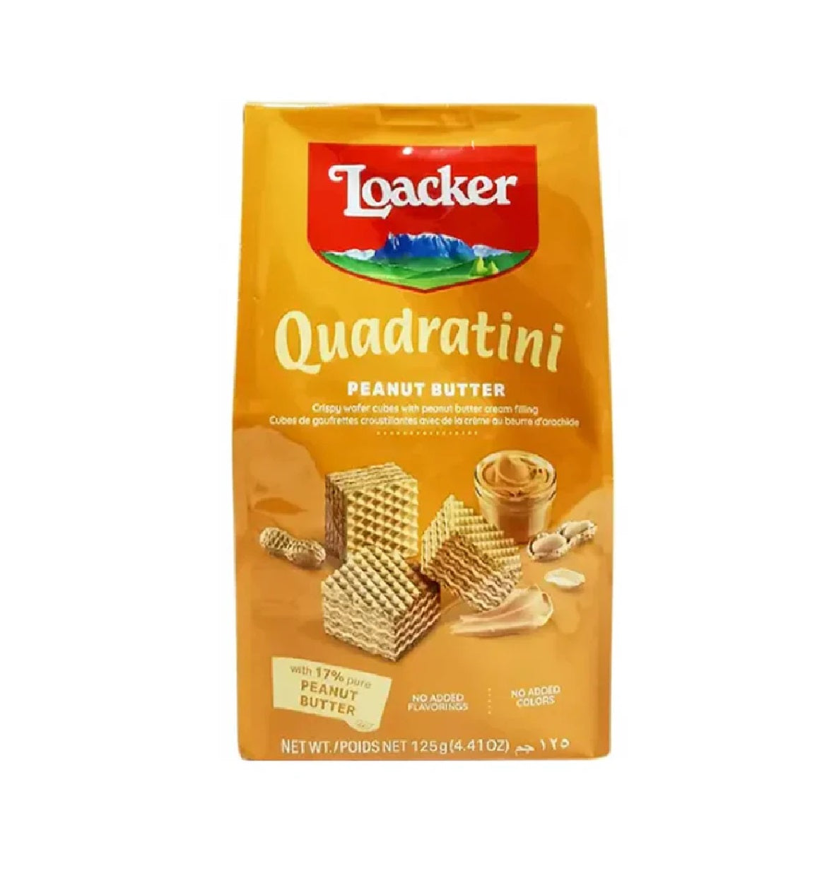 Loacker Quadratini Peanut Butter Waffer 125g