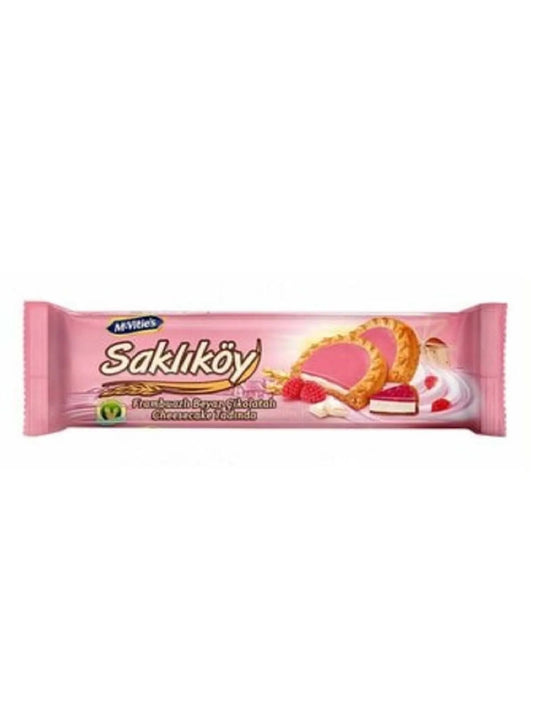 Ulker Saklikoy Raspberry White Chocolate Biscuit 100gr