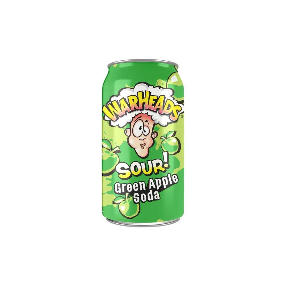 War Heads Sour Green Apple Soda 355ml