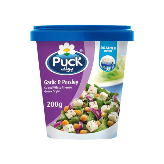 Puck Garlic & Parsley Cubed Feta Chees 430g