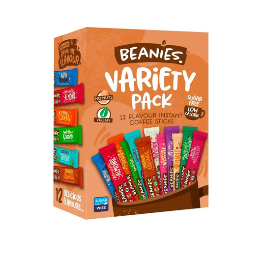 Beanies Variety Pack 12 Flavor Instant Coffee Sticks