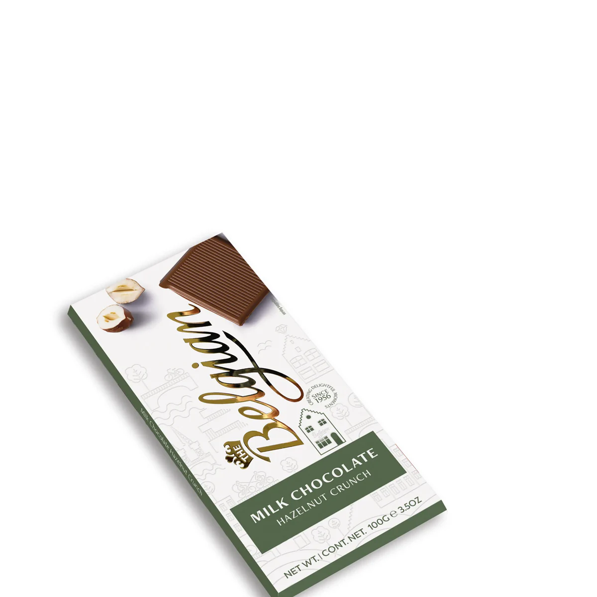 The Belgian Milk Chocolate With Hazelnut Crunch 100gm