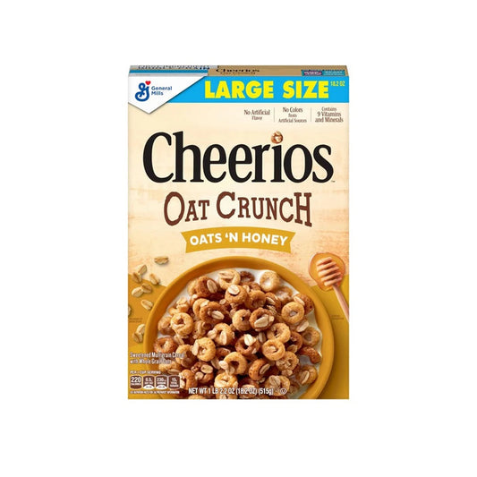 General Mills Cheerios Oat Crunch Oats 'N Honey Cereal 515g