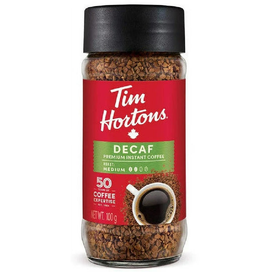 Tim Hortons Decafeine Instant Coffee Jar 100g