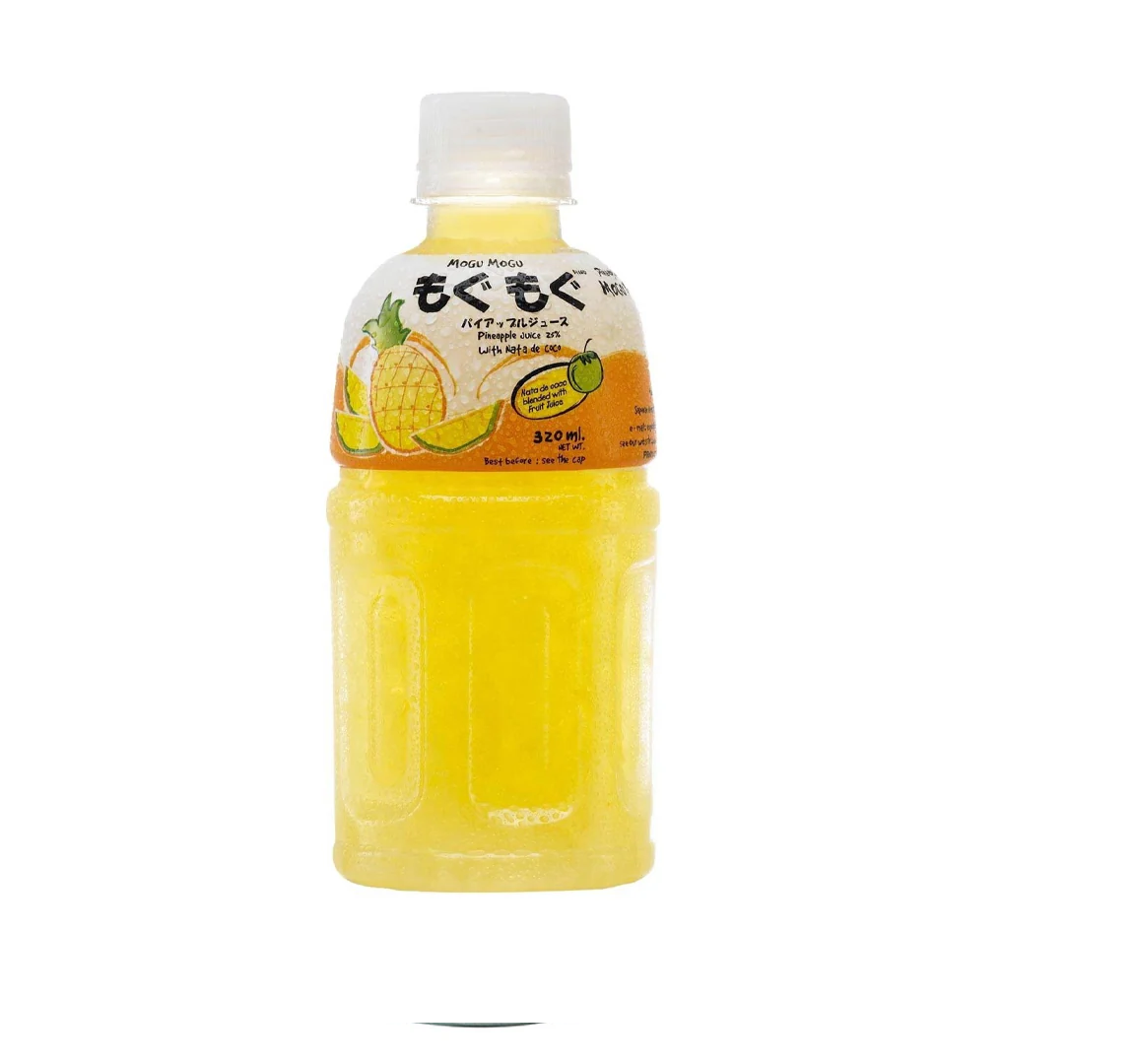 Mogu Mogu Pineapple Flavored Drink, With Nata De Coco, 320ml