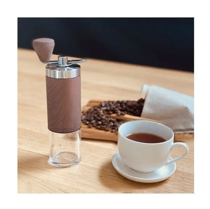 Coffee Bean Grinder Portable Wood Grain Stainless Steel Crank Hand Hand Coffee Grinder Kitchen Tool Grinder