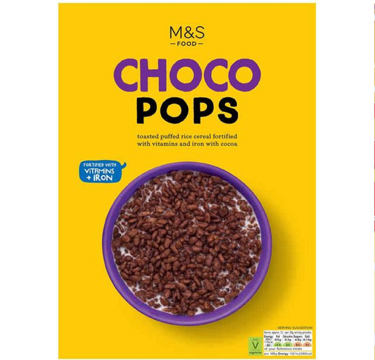 M&s Choco Pops 375gm