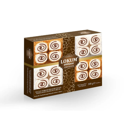 Sultan Turkish Delight with Cocoa Hazelnut Cream Filling 300g