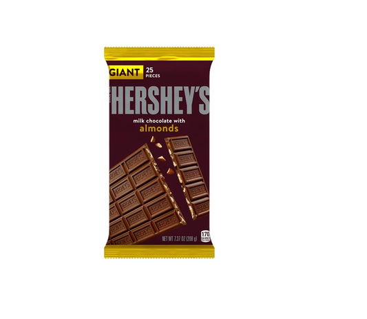 Hersheys Milk Chocolate With Almonds Bar 208g