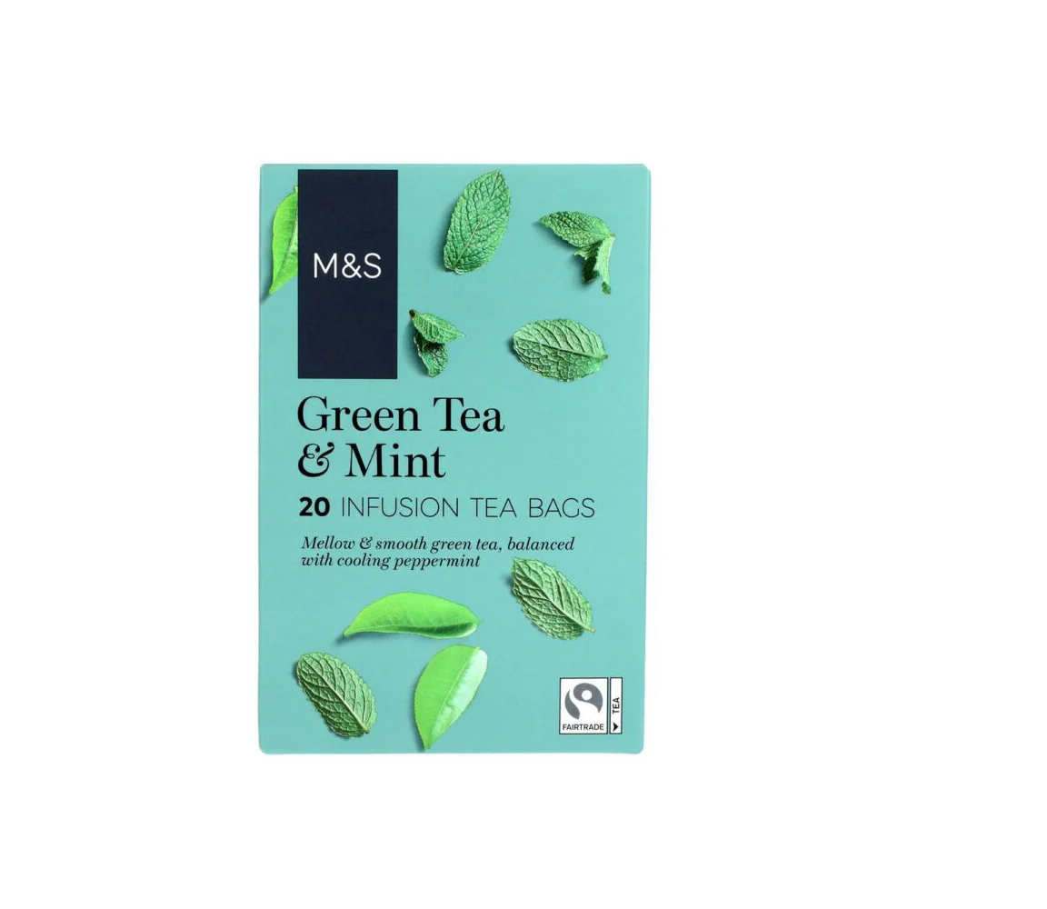 M&s Green Tea & Mint Infusion Tea Bags 20s