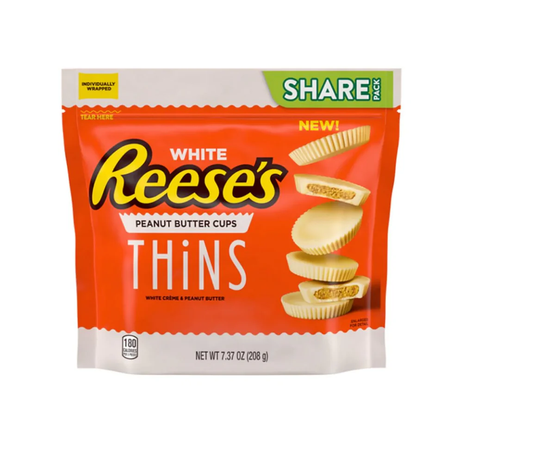 Reeses White Peanut Butter Thins 208gm