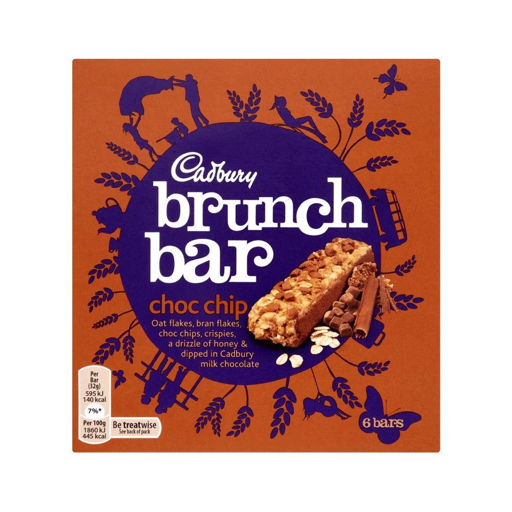 Cadbury Brunch Choc Chip Milk Chocolate Bar 140gm