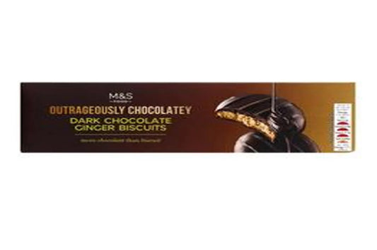 M&s Dark Chocolate Ginger Biscuits 175gm