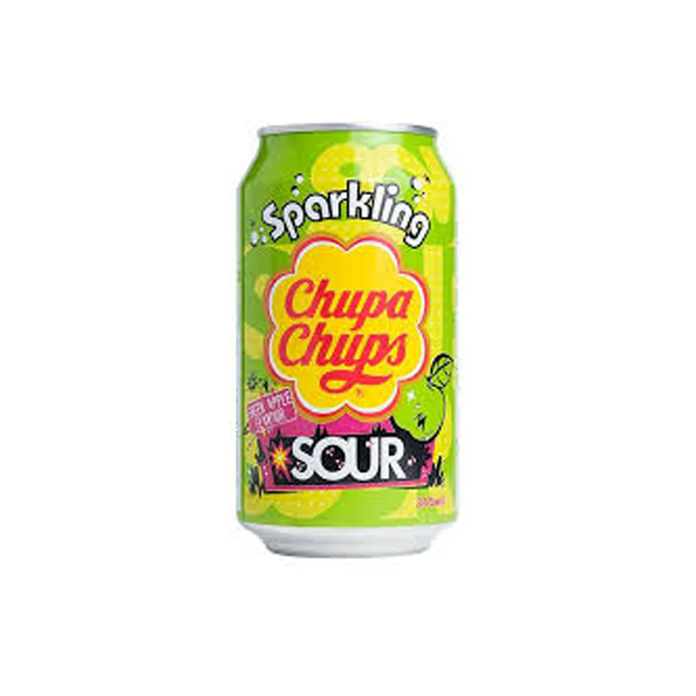 Chupa Chups Sour Green Apple Sparkling Can 345ml