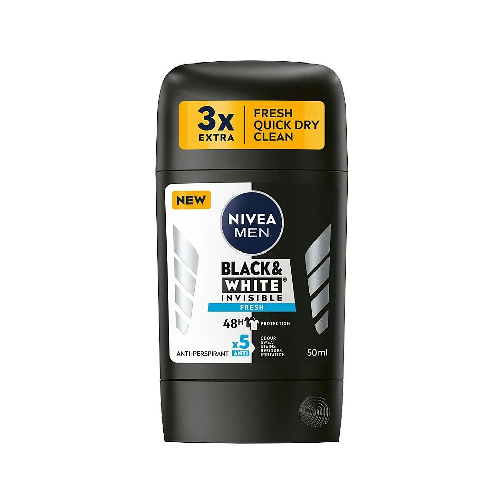 Nivea Men Black & White Invisible Fresh Deodorant Stick 50ml