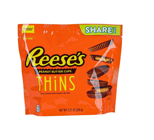 Reese'sThins, Milk Chocolate and Peanut Butter Cups, 208 gm