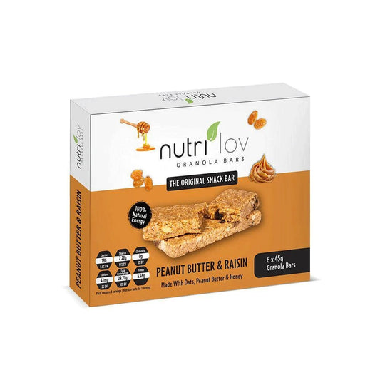 Nutrilov Peanut Butter & Raisin Granola Bar 6 X 45g