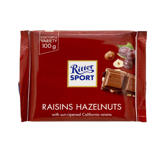 Ritter Sport Raisins Hazelnuts Chocolate 100g