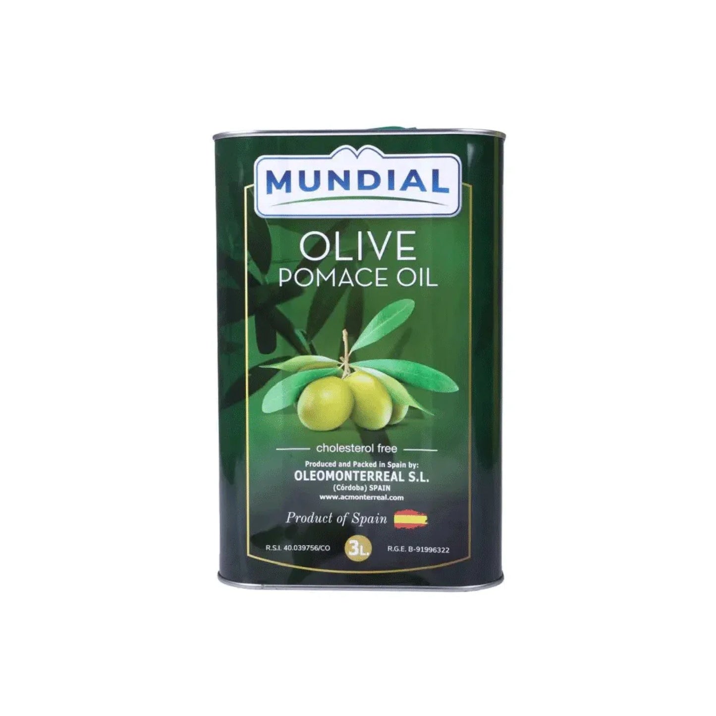 Mundial Olive Pomace Oil 3ltr Tin