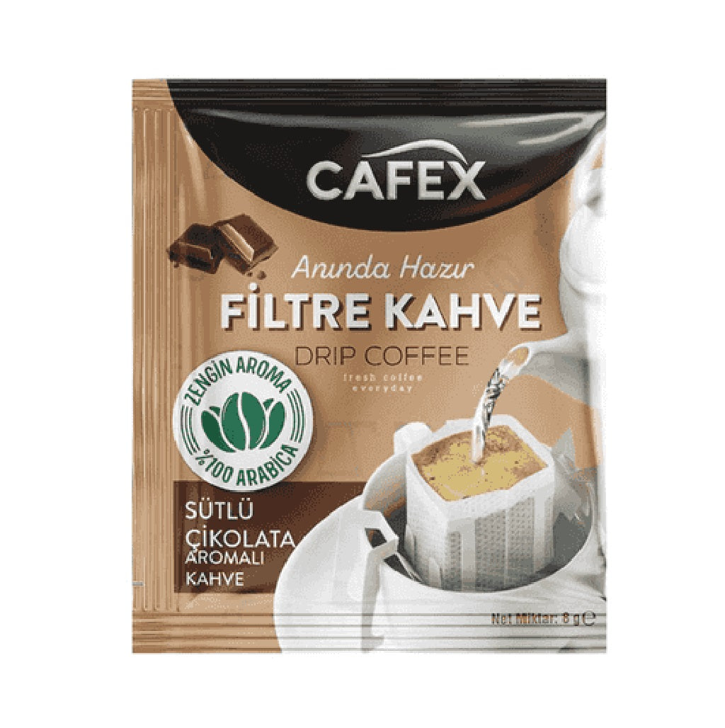 Cafex Milk Chocolate Flavored Filter Coffee Single Use 8 G