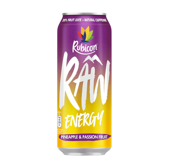 Rubicon Raw Energy Pineapple & Passion Fruit Can 500ml
