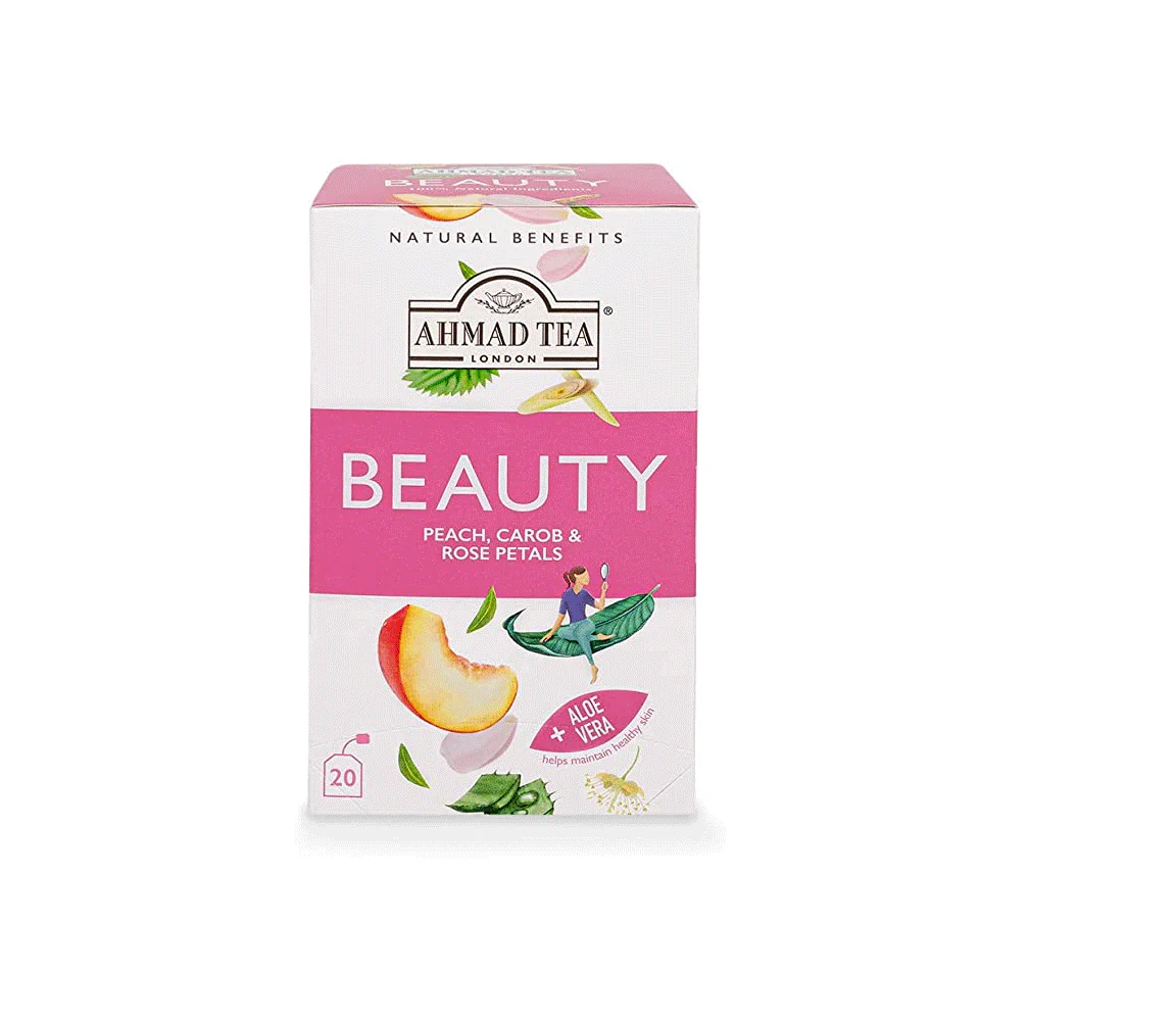 Ahmad Tea Beauty Peach, Carob & Rose Petals 20s