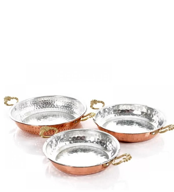 ANTEPSEPETİ Copper Forged Pan Set pack of 3