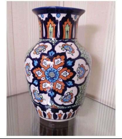 Vase for Home Decoration Blue Pottery Vase SF Traders