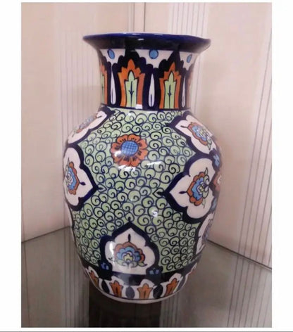 Vase for Home Decoration Blue Pottery Vase SF Traders